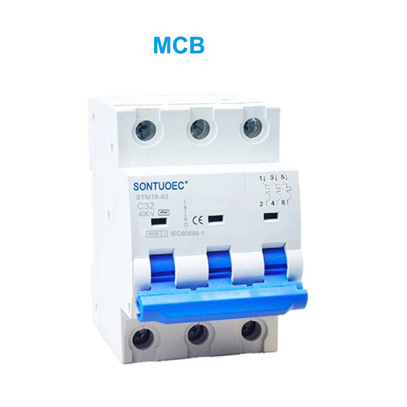 STM16-63 மினியேச்சர் சர்க்யூட் பிரேக்கர் 6KA 1P 2P 3P 4P 4P 16A 230/400V MCB