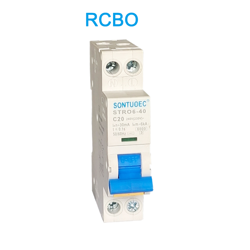 STRO6-40 சர்க்யூட் பிரேக்கர் DIN ரயில் வகை நிறுவல் RCBO